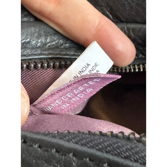 Kooba Panama Leather Belt Bag Black Croc Embossed Waist Crossbody - Picture 8 of 11